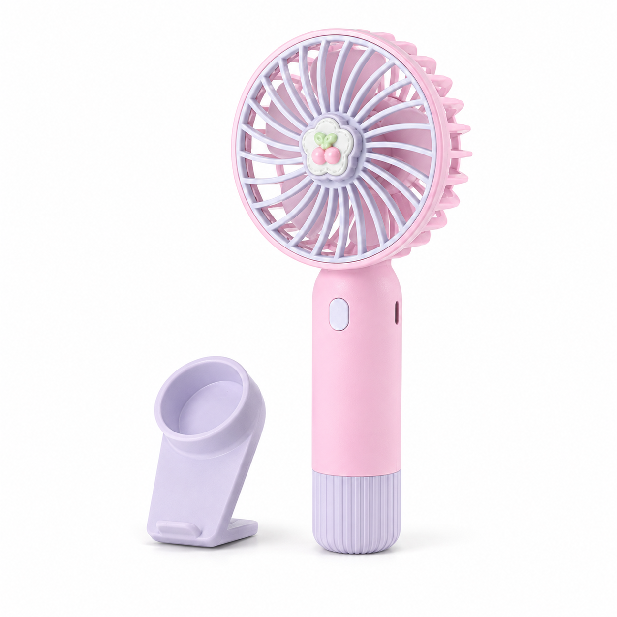 Portable Handheld Fan with Phone Holder | 3-Speed Rechargeable Fan (Type-C Charging)